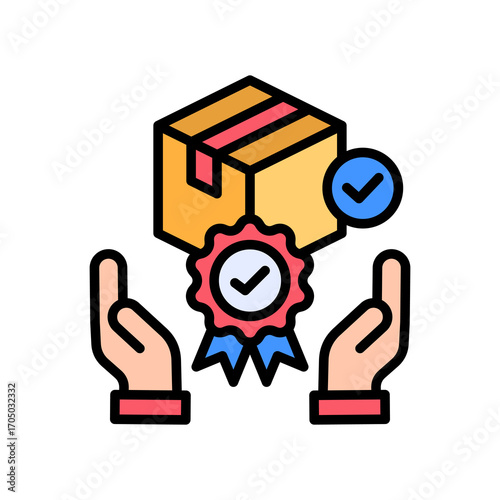 Brand Recognition lineal color icon