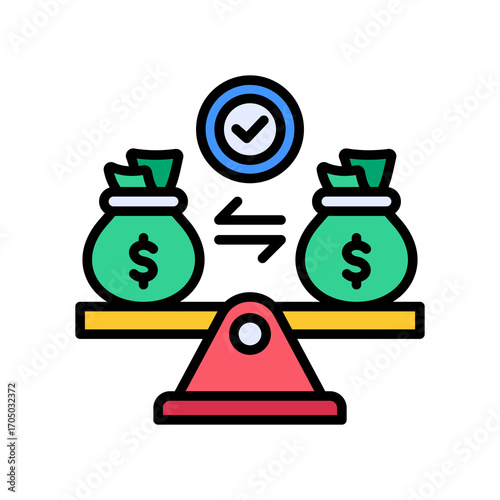 Financial Stability lineal color icon