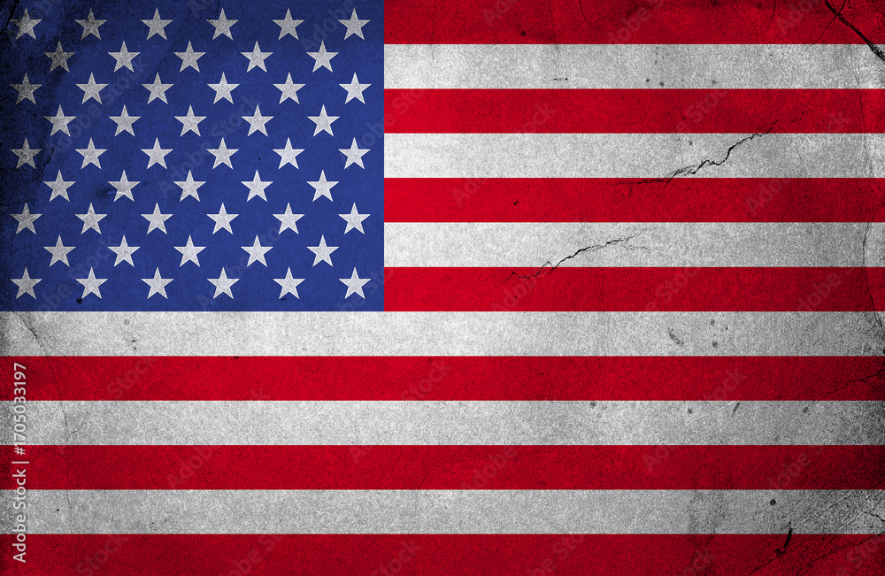 Fototapeta premium Grunge USA Flag background texture