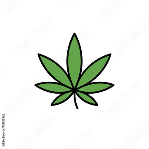 green leaves isolated on white