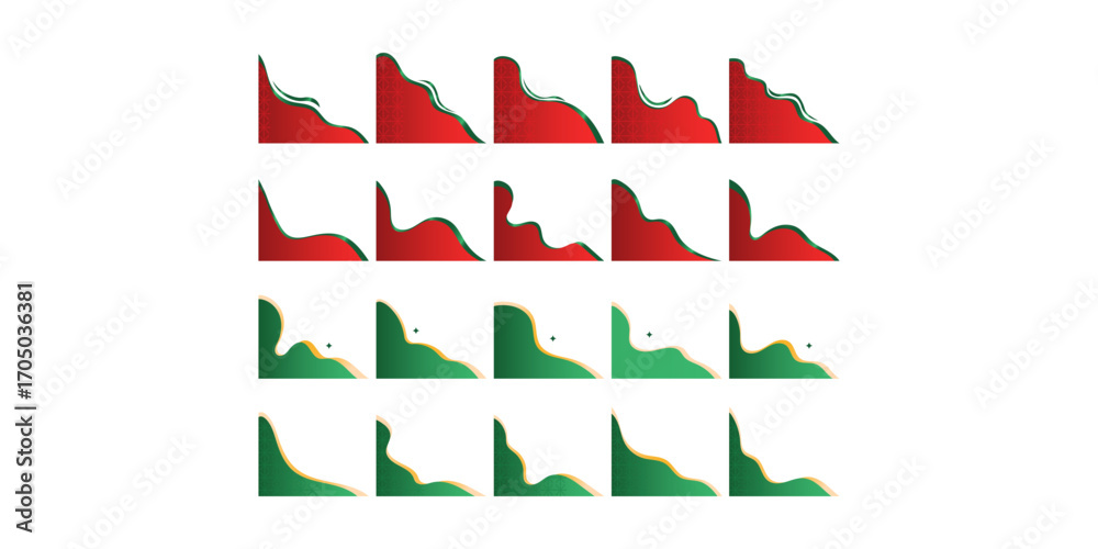Obraz premium Christmas Gradient Corner