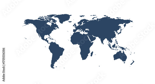 blue world map