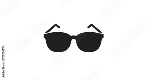 black sunglasses isolated on white