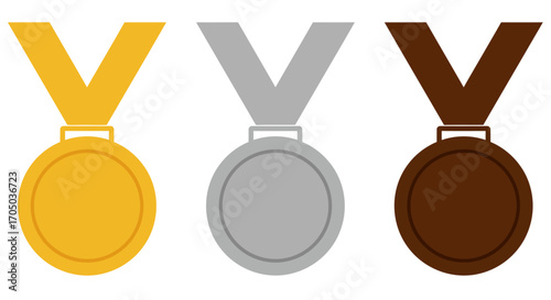 gold silver and bronze medals
