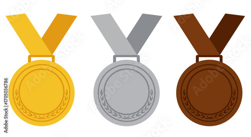 gold silver and bronze medals