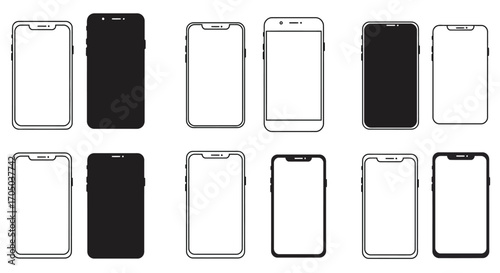 set of different color cell phone