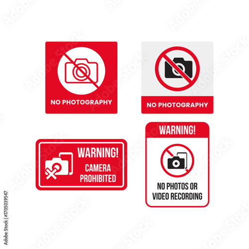 Prohibited Photography and Recording Signs