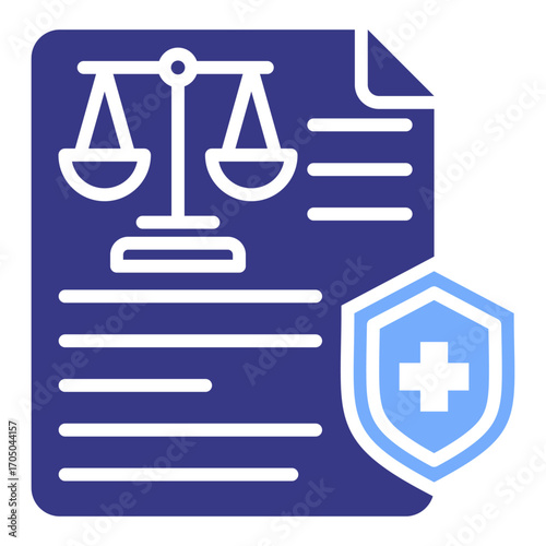 Medical Ethics flat blue icon