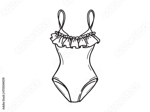 One-piece swimsuit perfect for summer beach