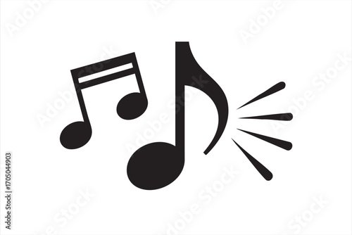 Vector music notes design for party, entertainment, and live performance projects