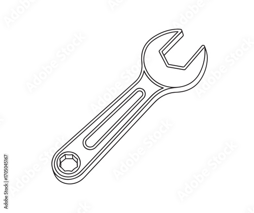 wrench on white background