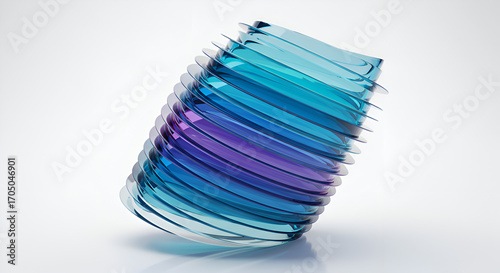 Wallpaper Mural Elegant Blue and Purple Glass Vase with Swirling Design. Torontodigital.ca