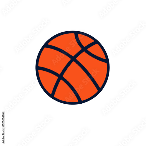 Basketball Icon: Simple Vector Illustration