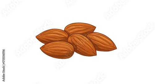 almonds on white