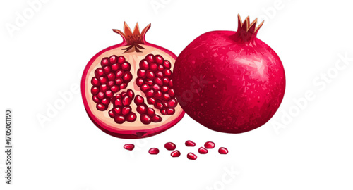 pomegranate with seeds