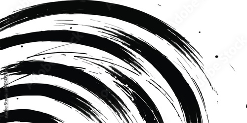 Abstract design with stark black and white color contrast illustration