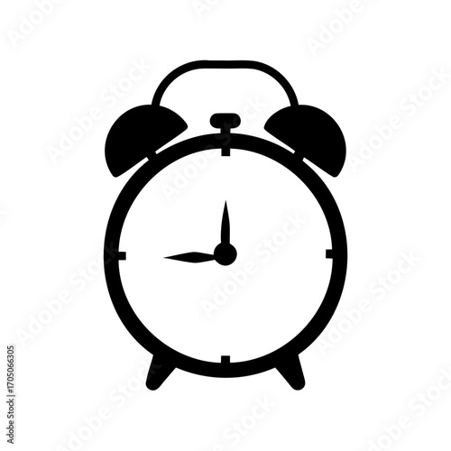 Classic alarm clock illustration set to 310, perfect for waking up