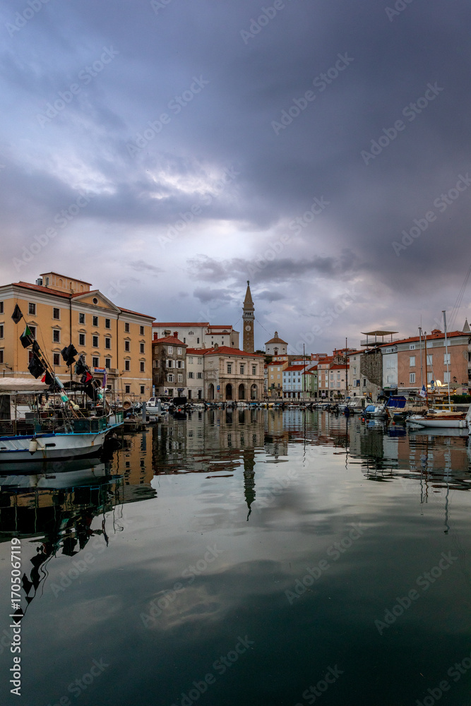 Fototapeta premium Early morning in Piran, Slovenia