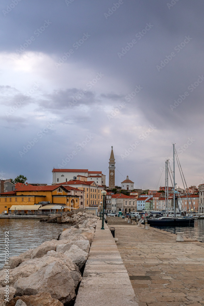 Fototapeta premium Early morning in Piran, Slovenia