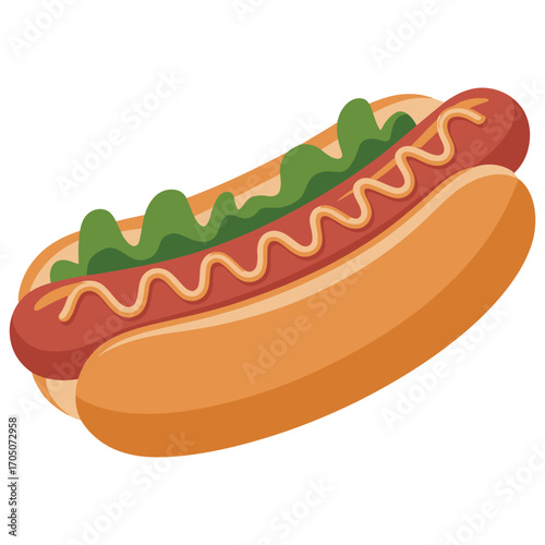 hot dog with mustard