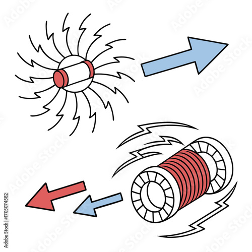 Engineering Concepts in Motion: Abstract illustration of a turbine, showcasing the essence of technological advancement, energy conversion, and the power of forward momentum