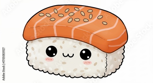 Cute sushi illustration
