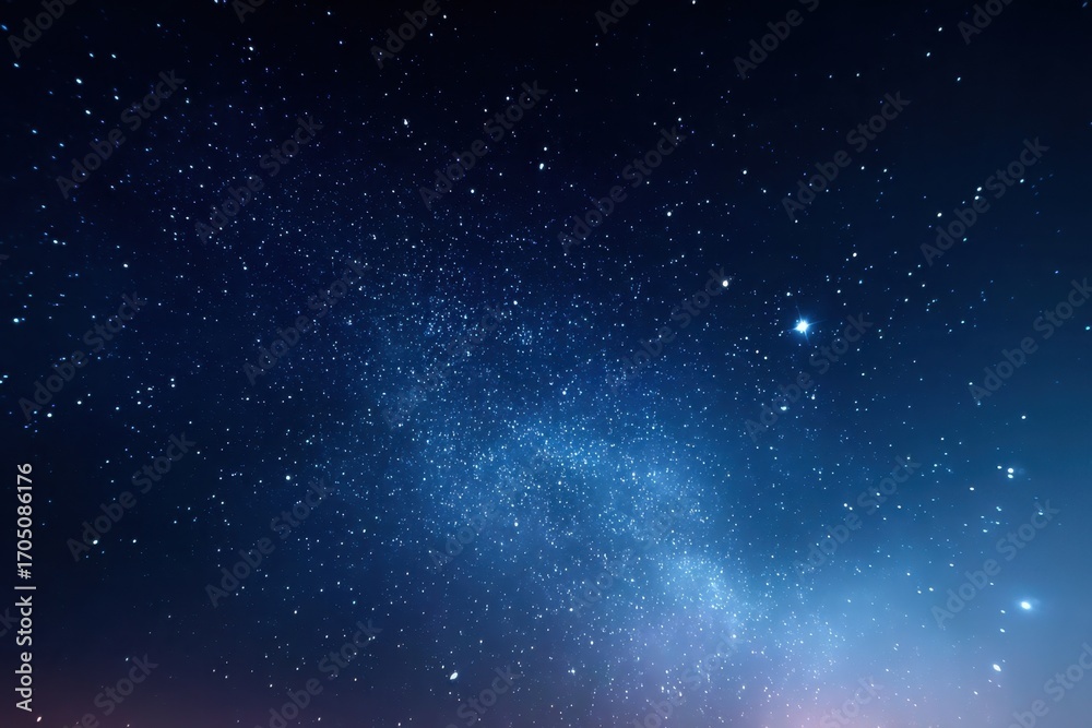 Fototapeta premium Starry night sky with twinkling stars