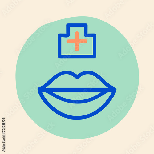 Icon symbols in general hospital areas