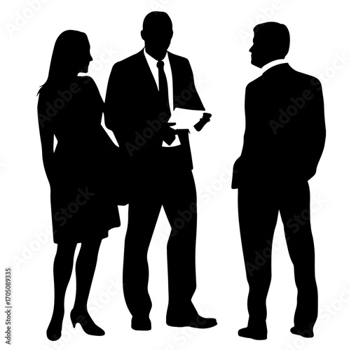 Business People Silhouettes Set – Vector Illustrations of Men and Women in Formal and Casual Attire