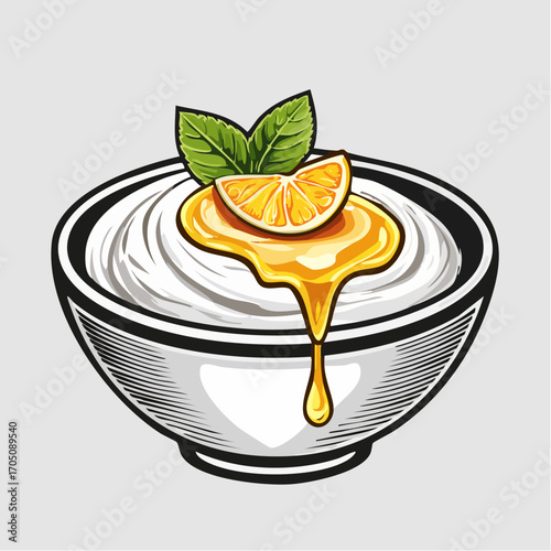 Delicious Yogurt with Honey and Orange A Refreshing Treat
