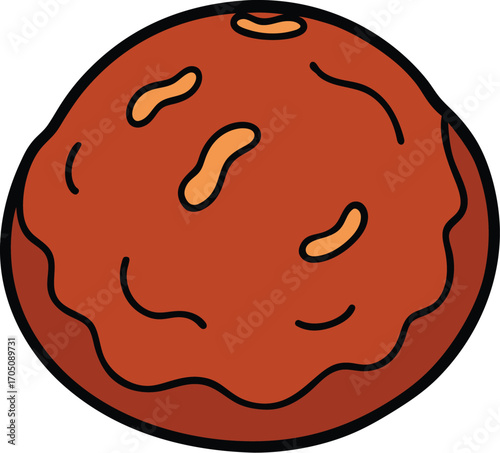  meatball vector clipart white background