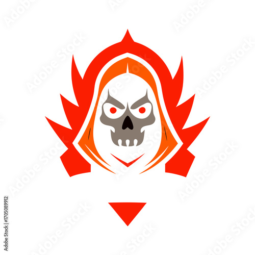 halloween skull with blood