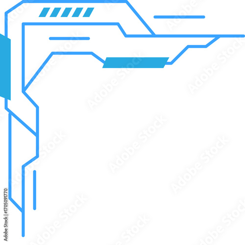 Digital Futuristic HUD Corner