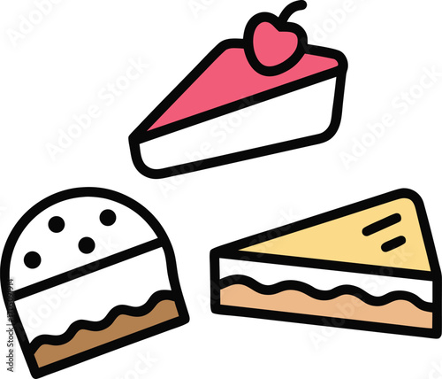 vector illustration of a cake