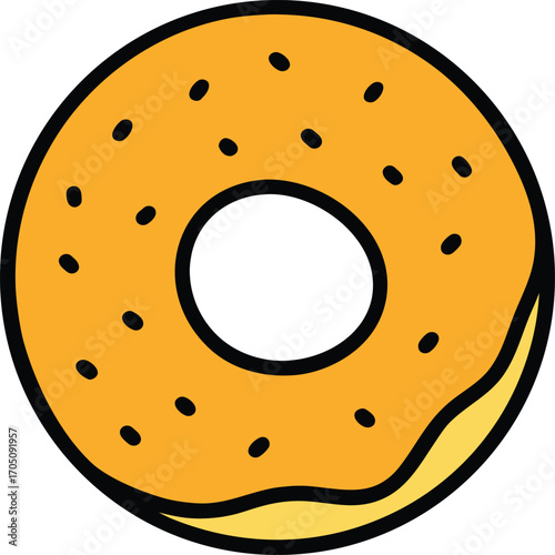 bagel vector clipart transparent background