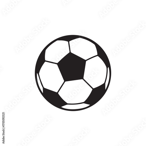 White and black leather soccer ball isolated on a white background