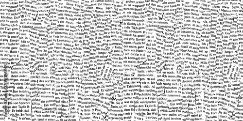 Black and white torn newspaper background. Repeating pattern in all directions for textures, packaging, and vintage designs.