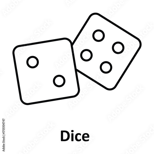Dice Vector icon which can easily modify or edit