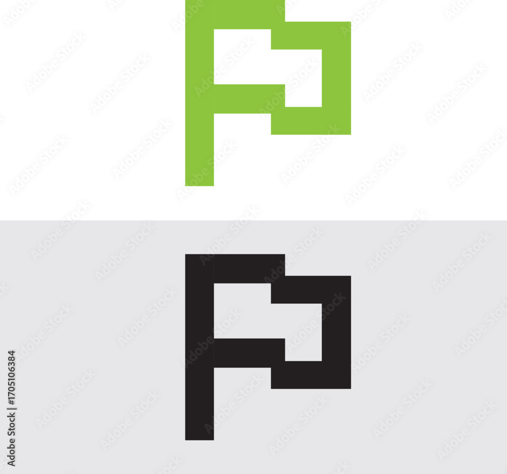 Obraz premium Two L-shaped