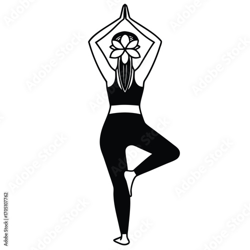 black silhouette vector of fitness woman doing triceps dips