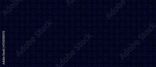 Casino Background with Colorful Card Suits and Gambling Elements . Elegant Gambling Vector with Card Suits . Vector Illustration
