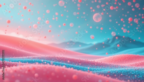 coral pink horizon theme with delicate coral peach with radiant blush, smooth coral pink fade, airy pink particles, soft focus coral mist, soft and dreamy