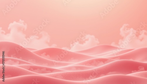 coral pink horizon theme with powder pink with coral highlights, airy coral haze overlay, delicate coral dust, floating airy perspective, soothing and elegant