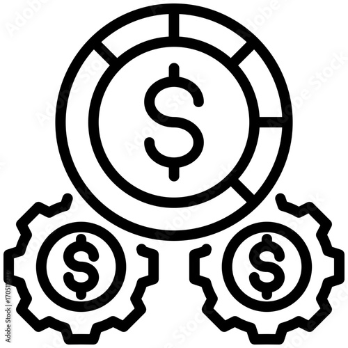 capital expenditure icon isolated on white background. vector illustration icon for investment