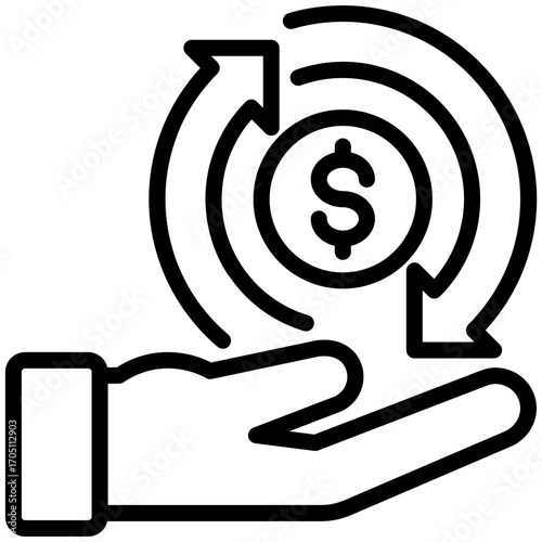 return of investment icon isolated on white background. vector illustration icon for investment