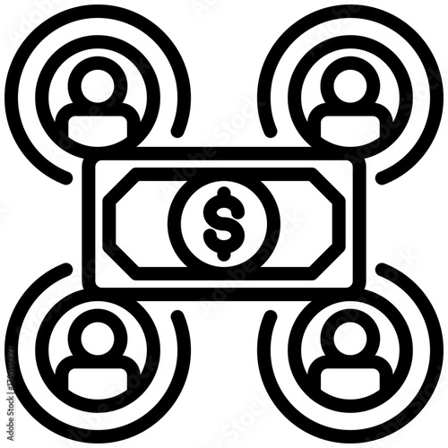 crowdfunding icon isolated on white background. vector illustration icon for investment