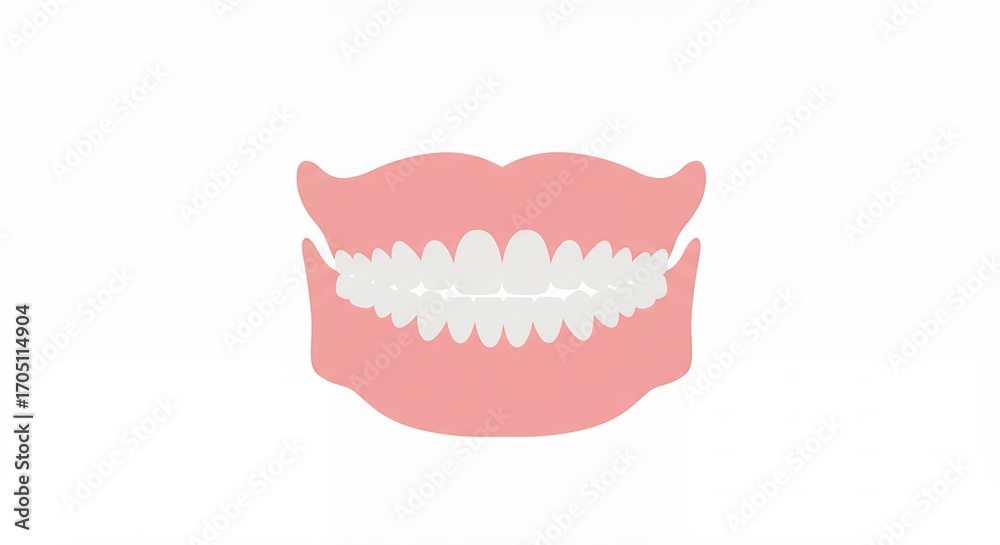 Naklejka premium Human mouth with teeth