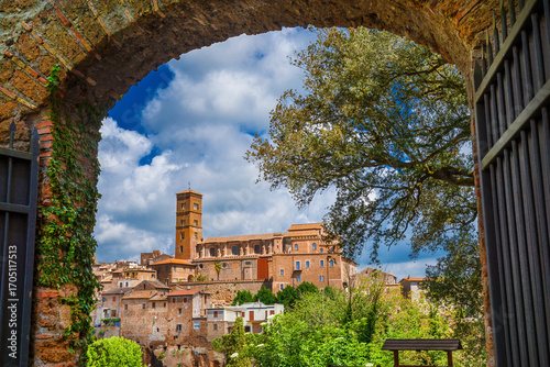 The old town of Sutri, a beautiful medieval city near Rome, along the famous pilgrim route knows as 'Via Francigena'