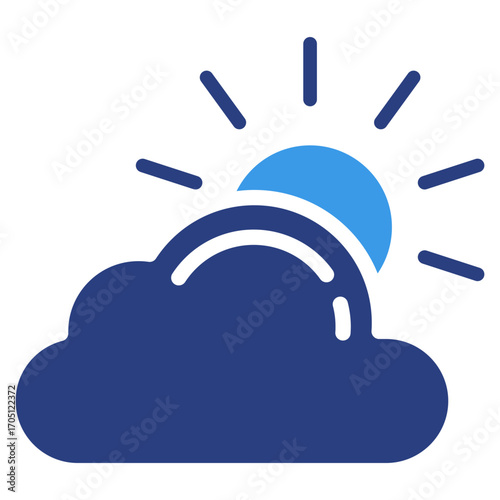 Overcast  Icon Element For Design