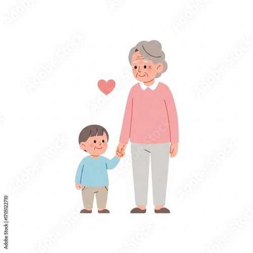Grandmother and Grandchild's Loving Bond A Heartwarming Illustration